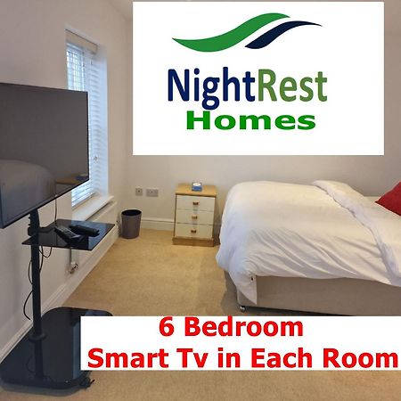 Nightrest Homes 6 Bedroom House- Smart Tv In Each Room - Parking - Wifi Milton Keynes Exteriör bild